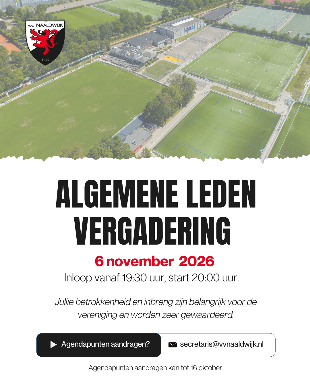 Algemene leden vergadering 2026