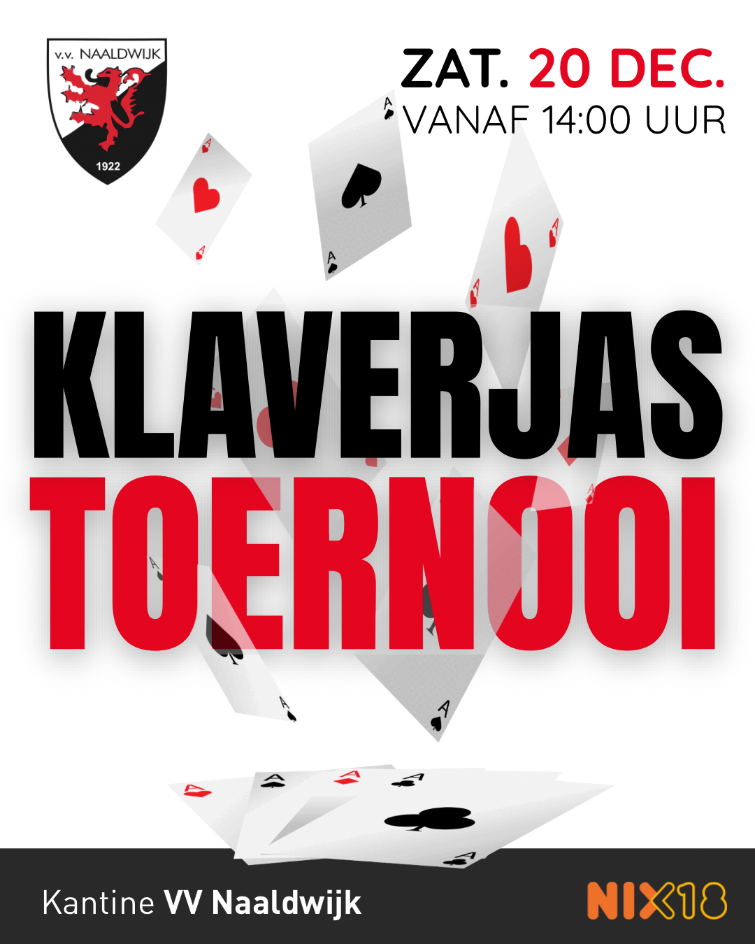 20 december: Kerstklaverjastoernooi